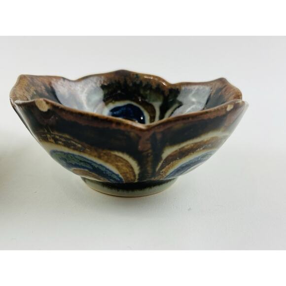 Set 2 Tonala Pottery 10" Lotus Plate Platter & Bowl El Palomar Mexico Signed Flo - Picture 13 of 15